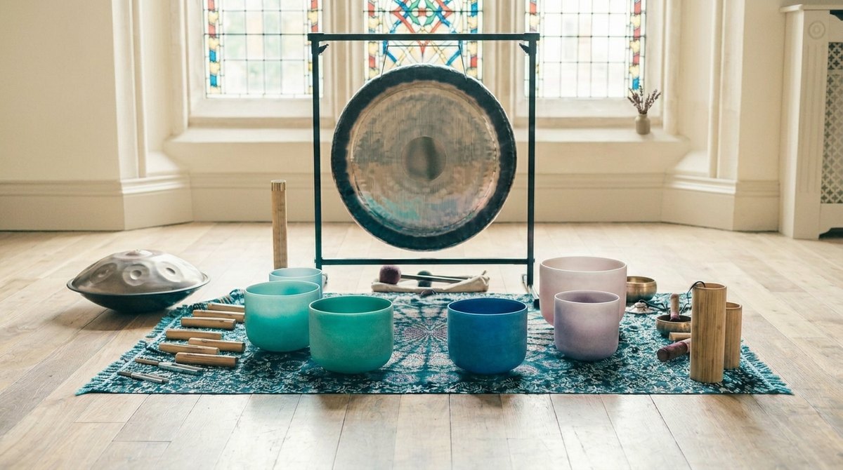 Singing bowls and candlelight